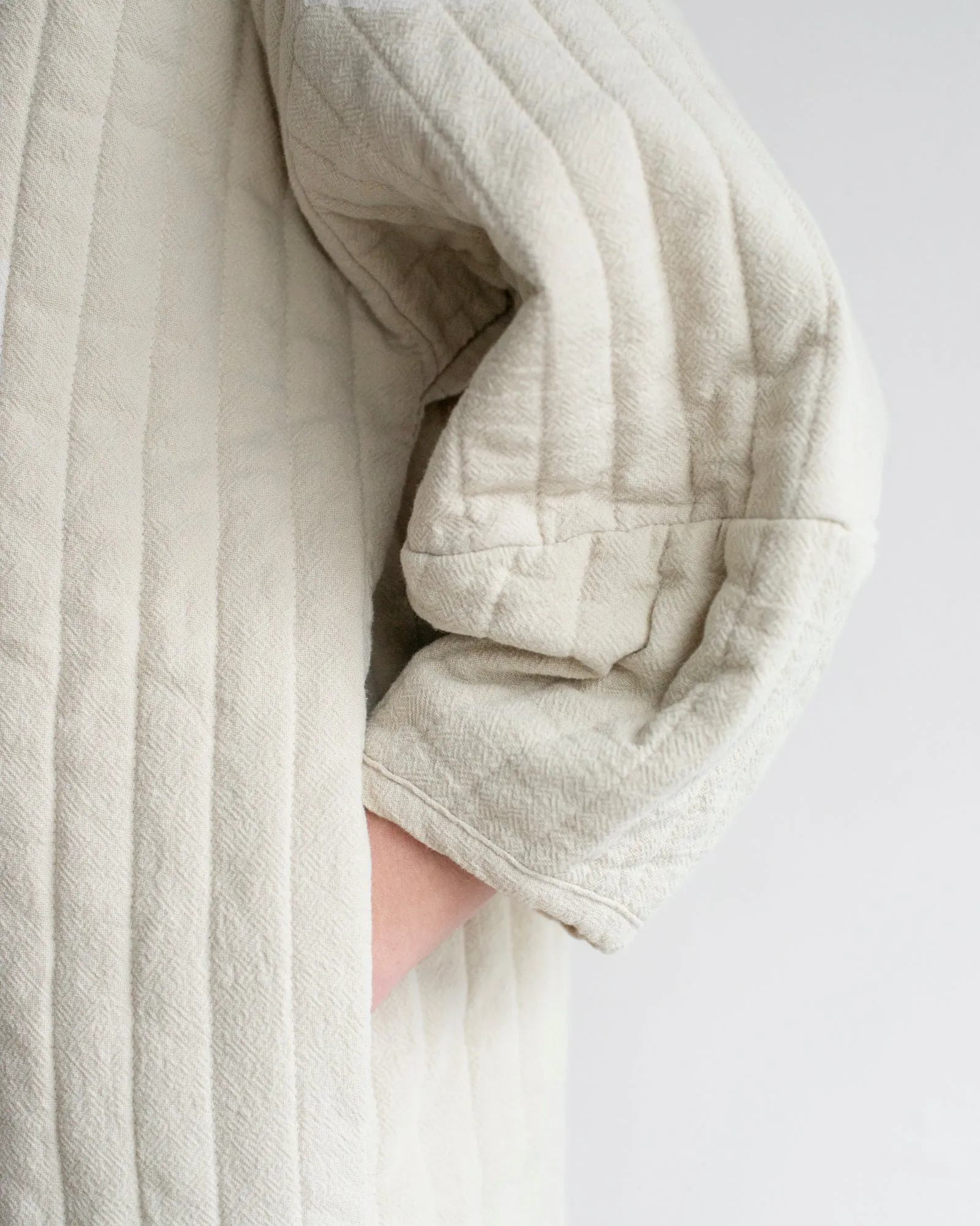 Black Crane - Quilted Dress in Ivory sold by Mary MacGill product image thumbnail 3