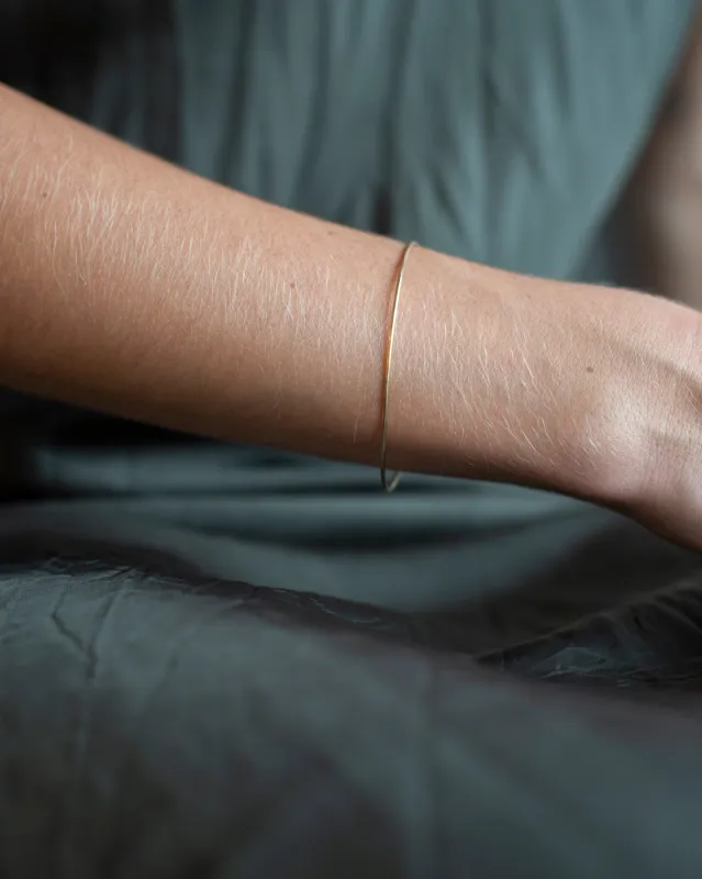 14K Hammered Cuff Bracelet made by Mary MacGill