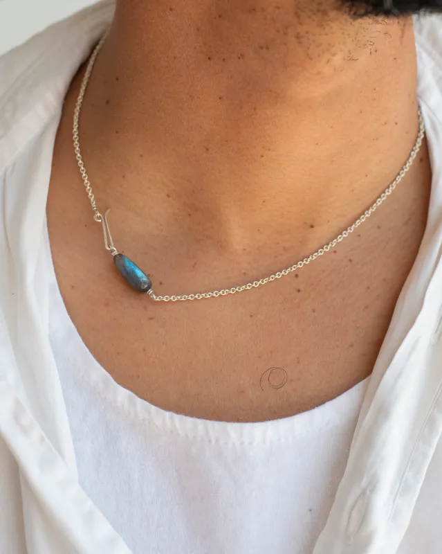 Sterling Labradorite Chain Necklace sold by Mary MacGill