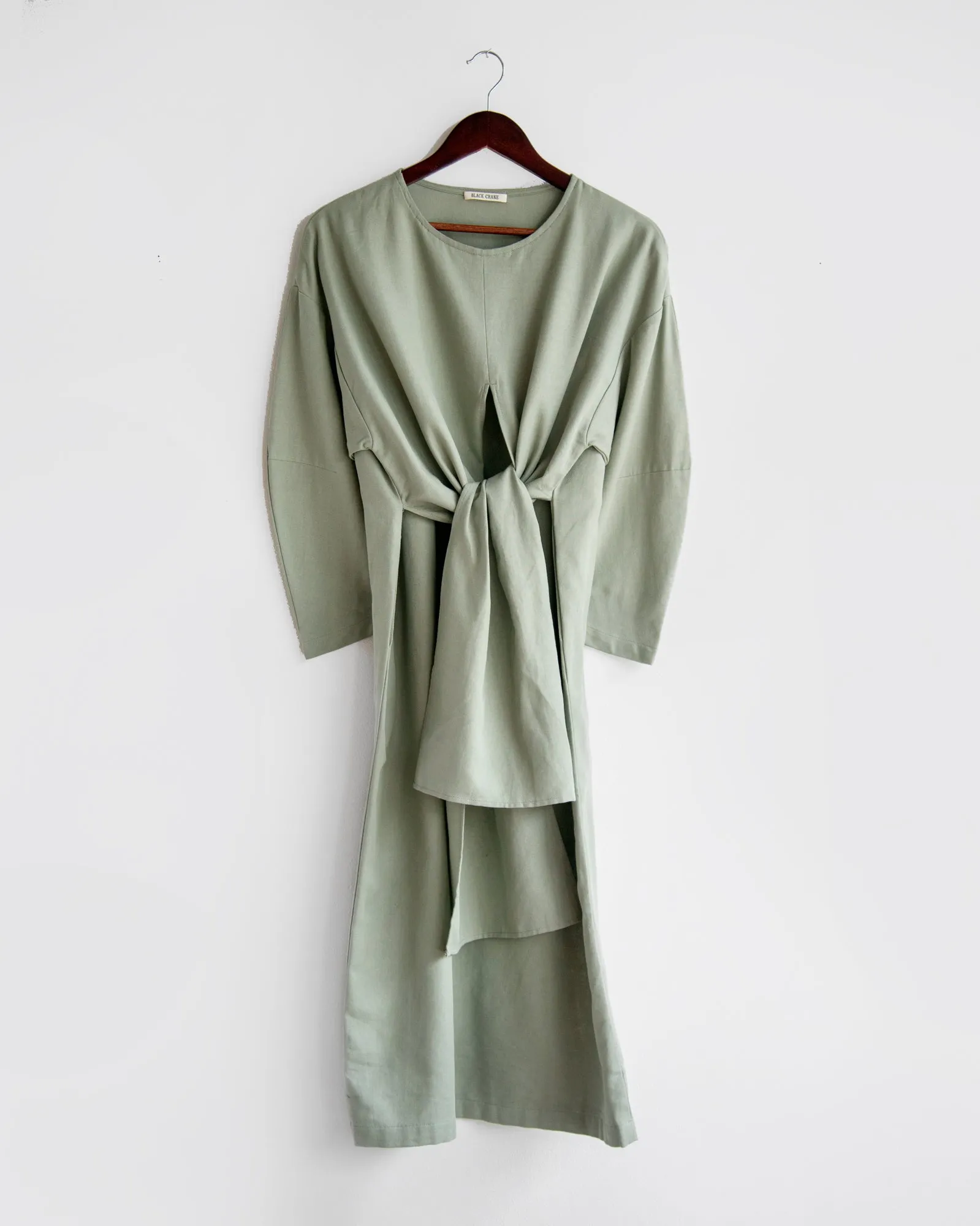 Black Crane - Tie Dress in Agave sold by Mary MacGill