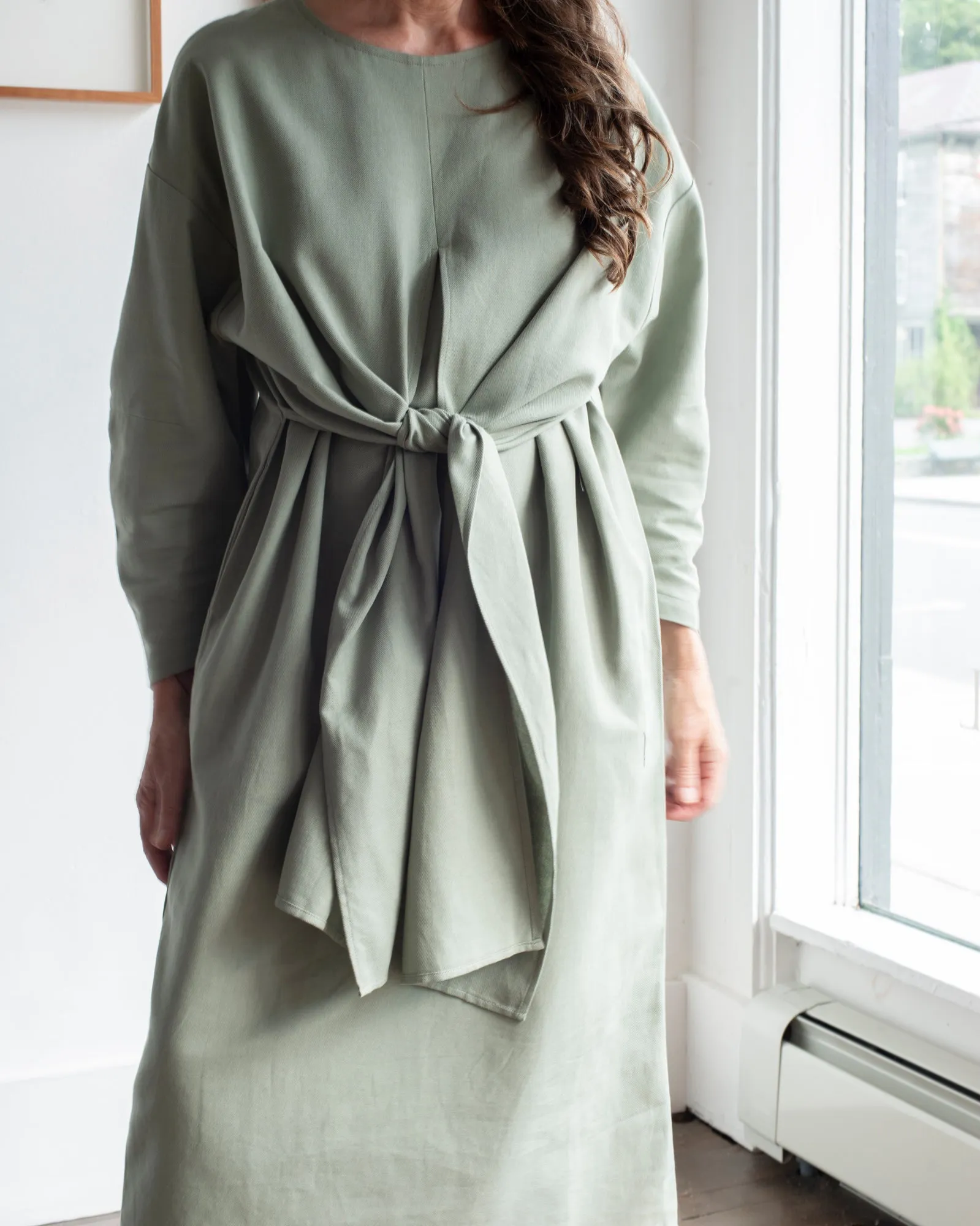 Black Crane - Tie Dress in Agave sold by Mary MacGill product image thumbnail 3