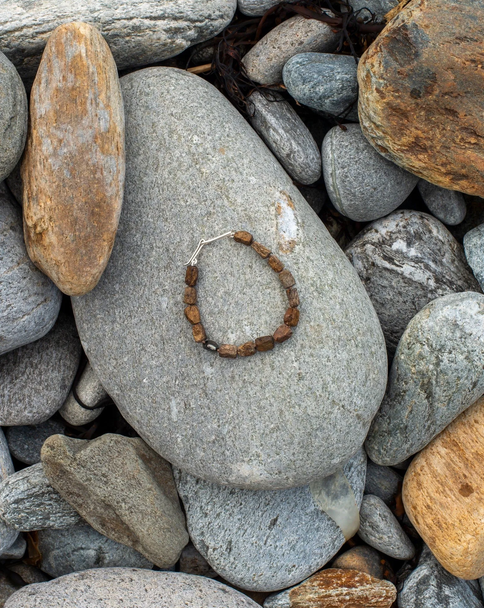 Bronzite & Charcoal Keshi Pearl Layering Bracelet sold by Mary MacGill product image thumbnail 3