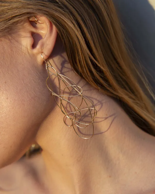 Line Drawing Earrings made by Mary MacGill