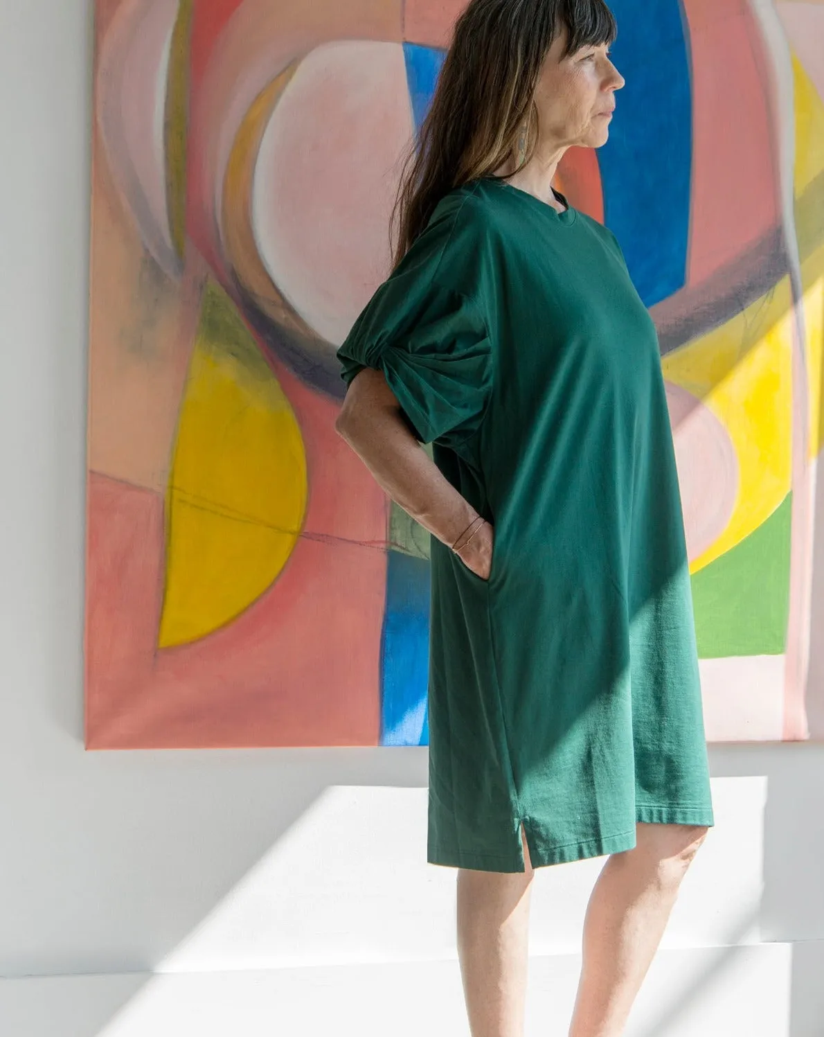 Sayaka Davis - Twisted Sleeve Mini Dress in Green sold by Mary MacGill product image thumbnail 2