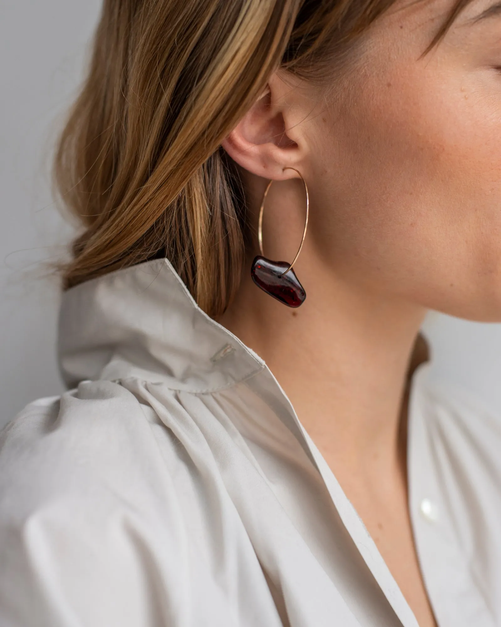 Red Amber Hoops sold by Mary MacGill product image thumbnail 2