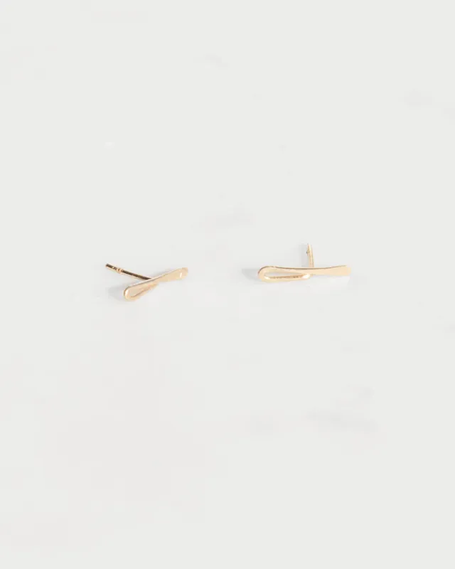 14K Tab Studs made by Mary MacGill
