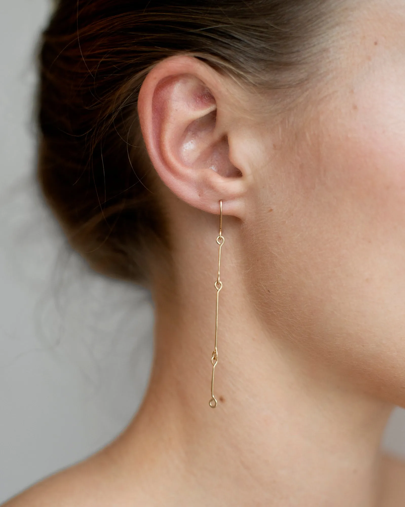 14K Bone Chain Earrings sold by Mary MacGill product image thumbnail 2