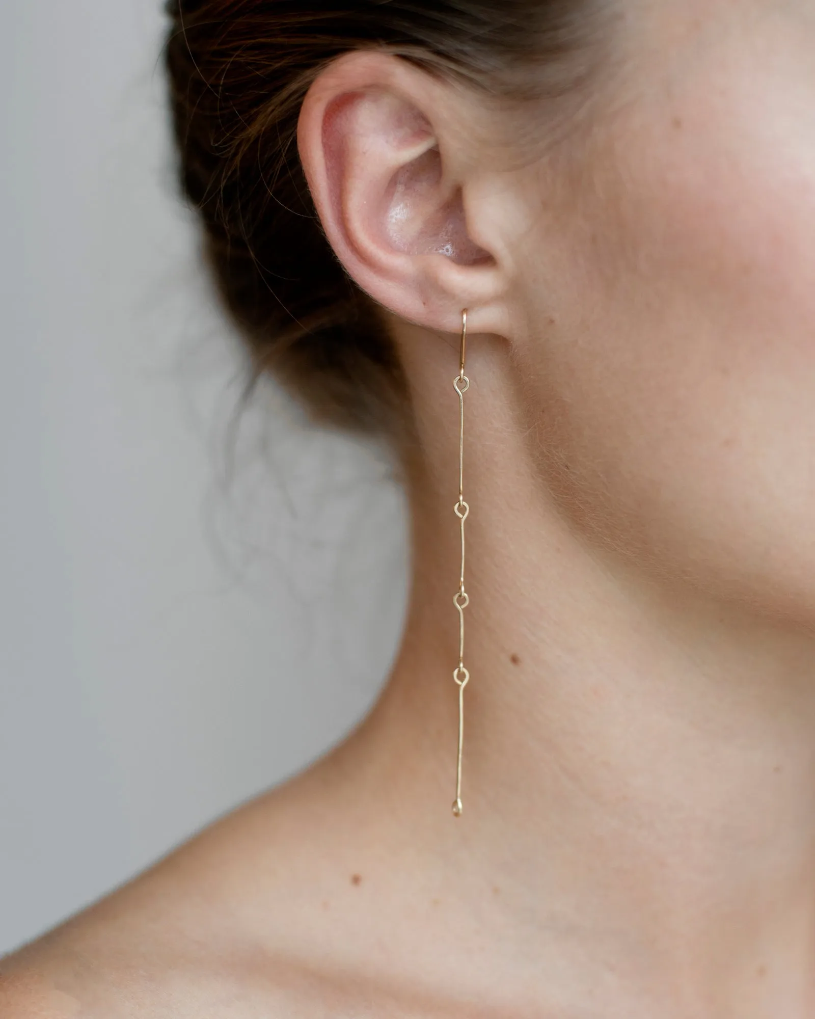 14K Bone Chain Earrings sold by Mary MacGill product image thumbnail 4