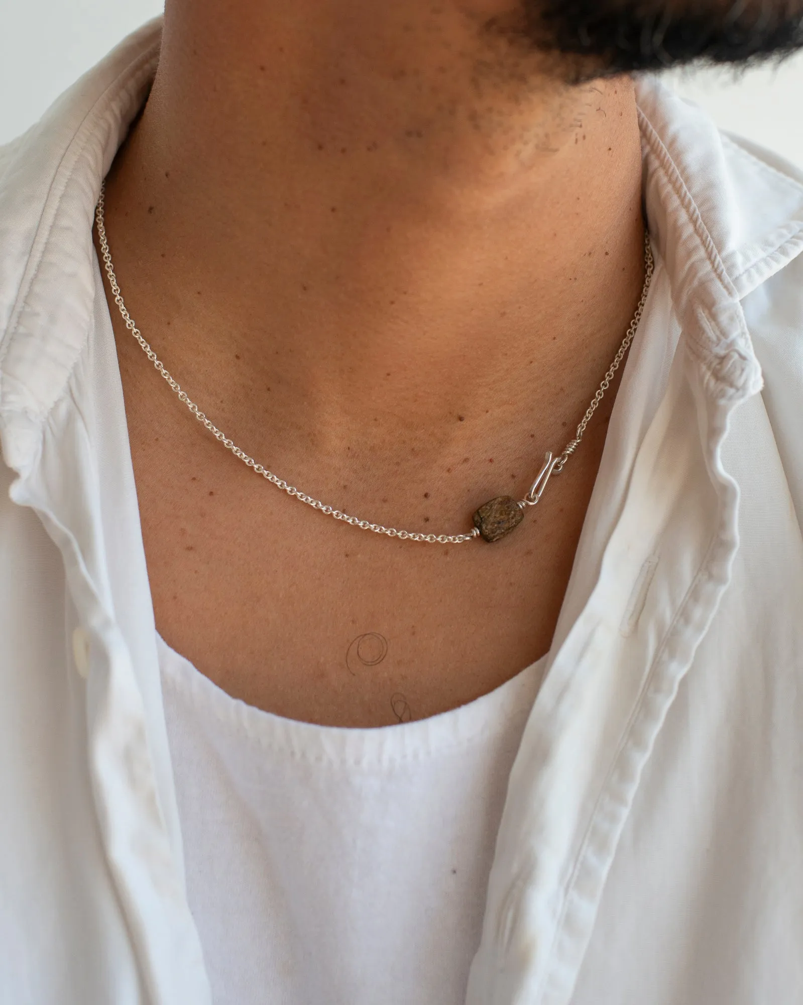 Sterling Bronzite Chain Necklace sold by Mary MacGill