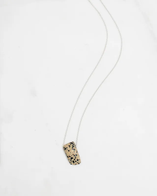 Sterling Necklace with Dalmation Agate sold by Mary MacGill