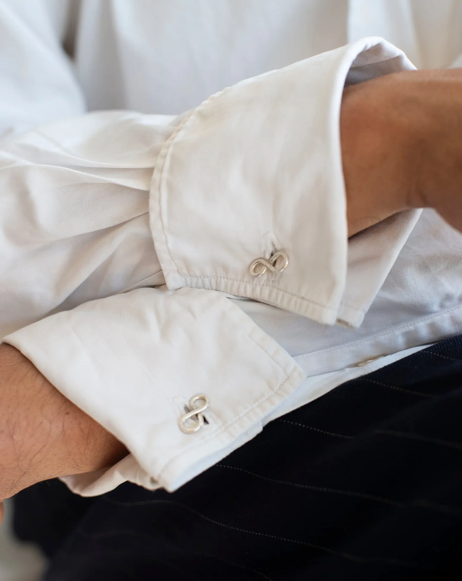 Sterling Infinity Cufflinks sold by Mary MacGill product image thumbnail 2