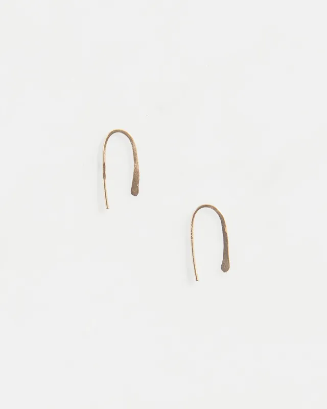 14K Petite Hammered Drop Earrings sold by Mary MacGill