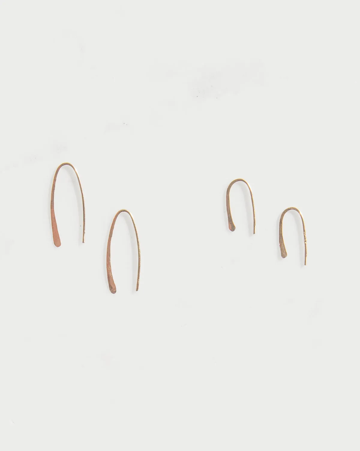 14K Petite Hammered Drop Earrings sold by Mary MacGill product image thumbnail 3