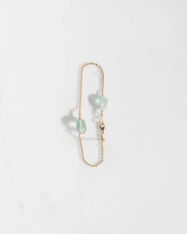 14K Aquamarine Chain Bracelet sold by Mary MacGill