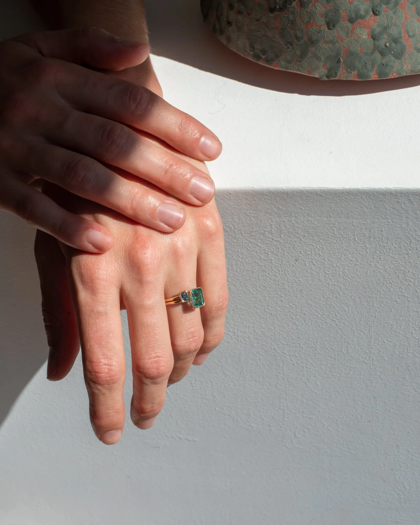 Blue Pine Toi et Moi Floating Diamond Rings sold by Mary MacGill product image thumbnail 4