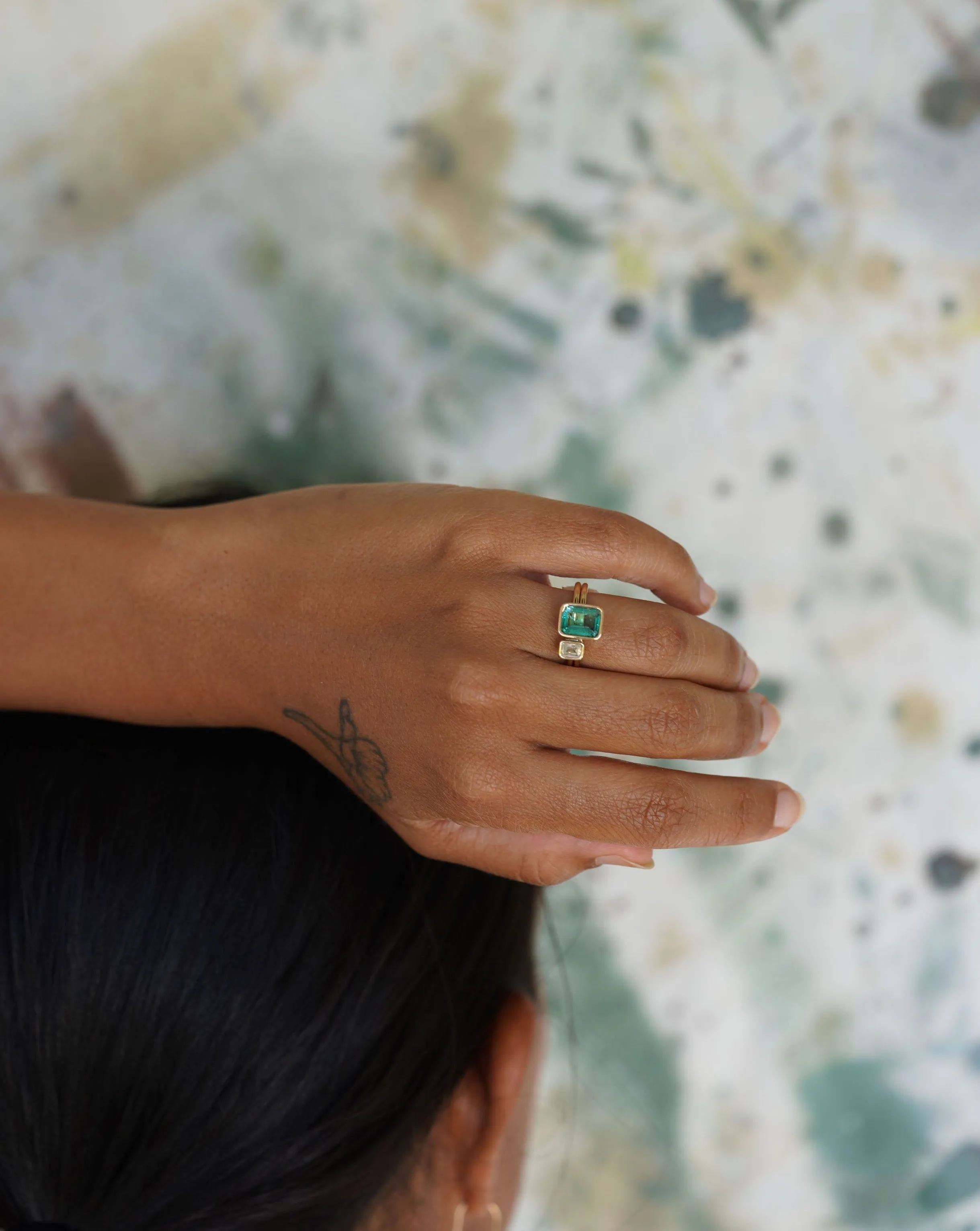 Blue Pine Toi et Moi Floating Diamond Rings sold by Mary MacGill product image thumbnail 5