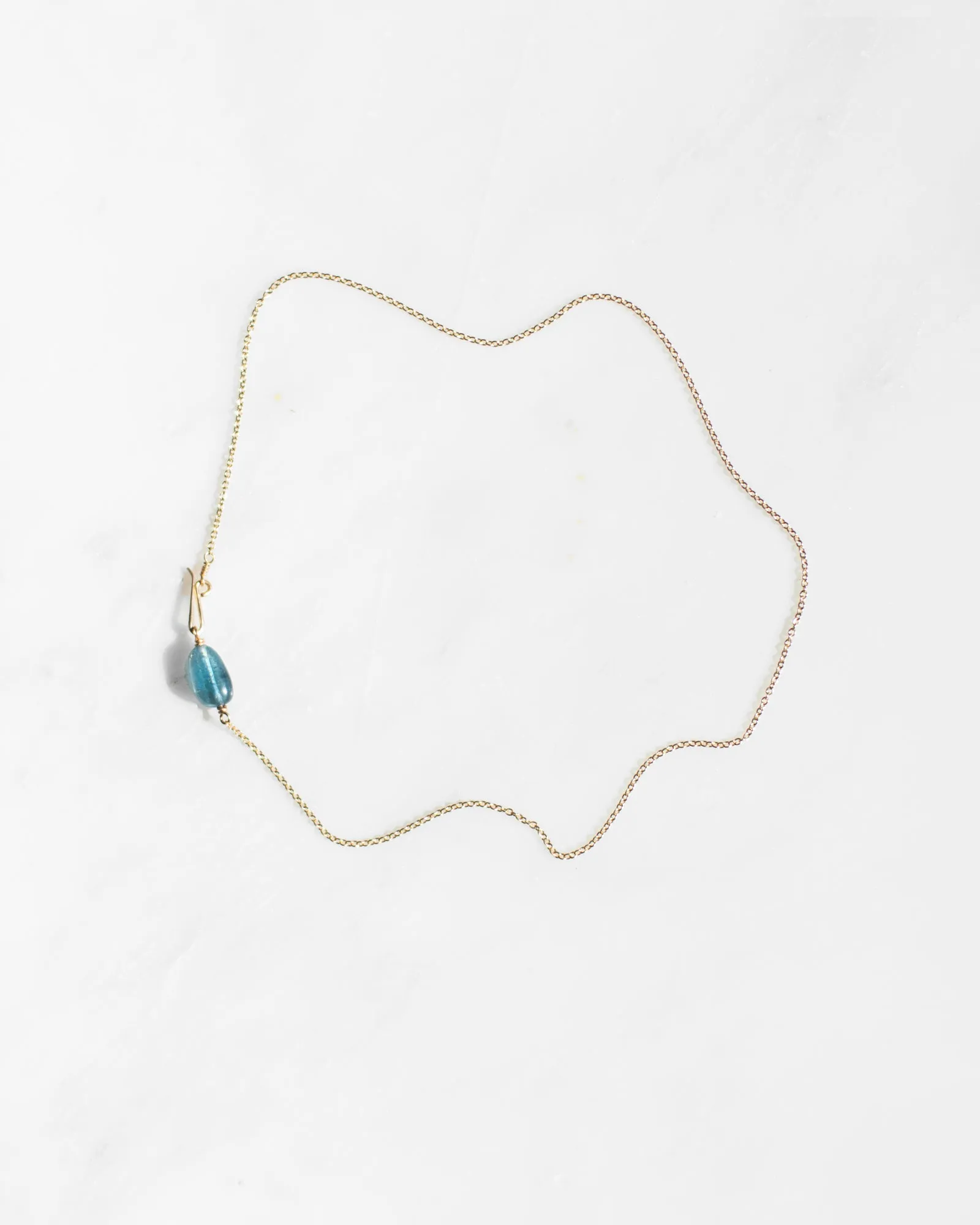 14K Blue Aquamarine Chain Necklace sold by Mary MacGill product image thumbnail 3