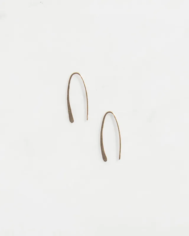 14K Hammered Drop Earrings made by Mary MacGill
