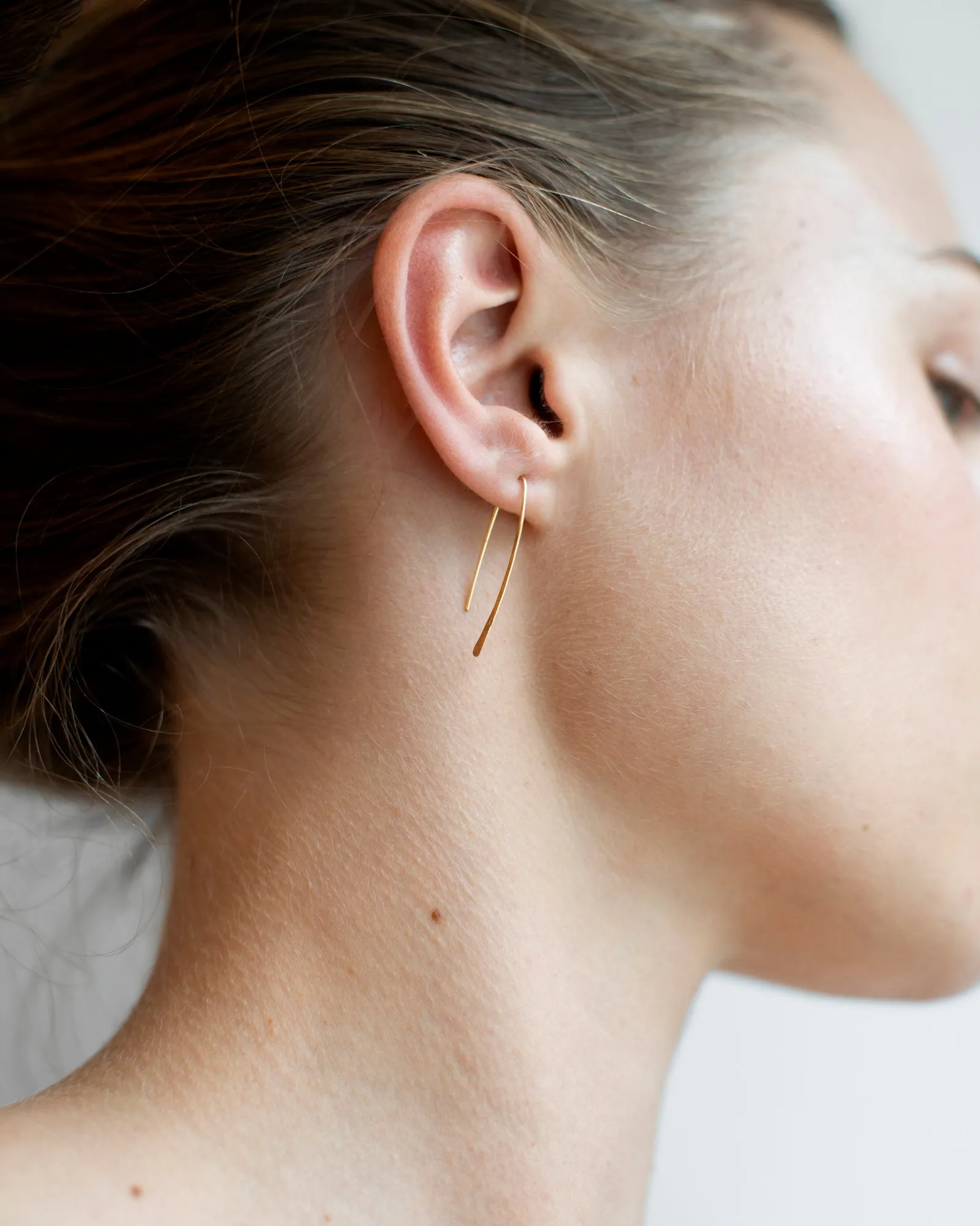 14K Hammered Drop Earrings sold by Mary MacGill product image thumbnail 2