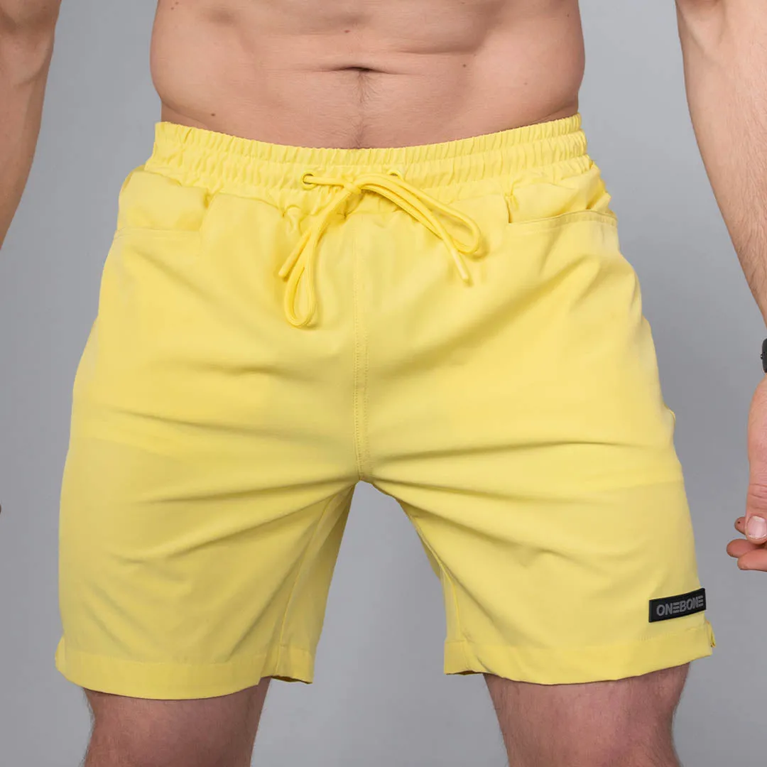 Hybrid Swim Short - Yellow/White Liner sold by One Bone