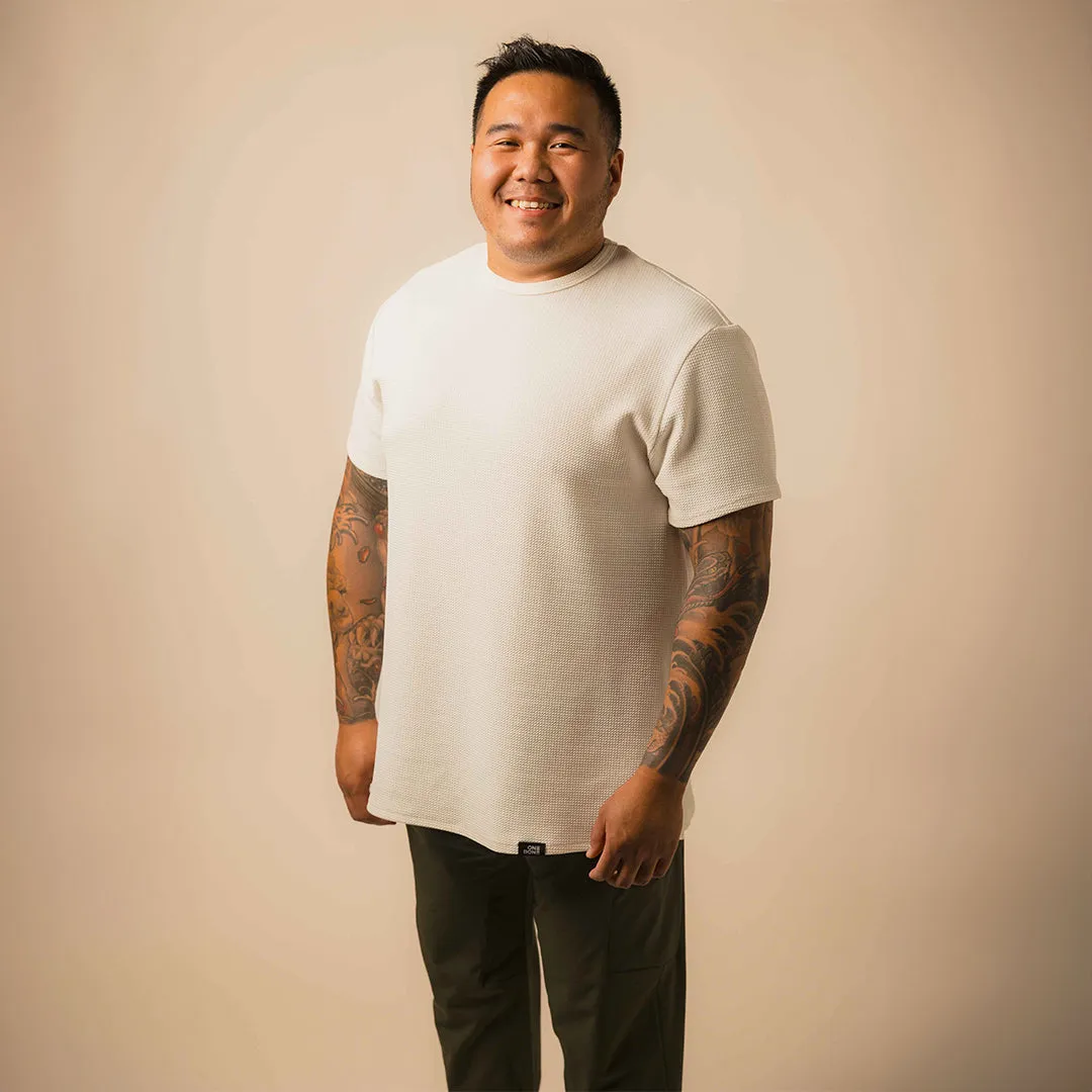 Split Hem Bullet Tee - Off White sold by One Bone