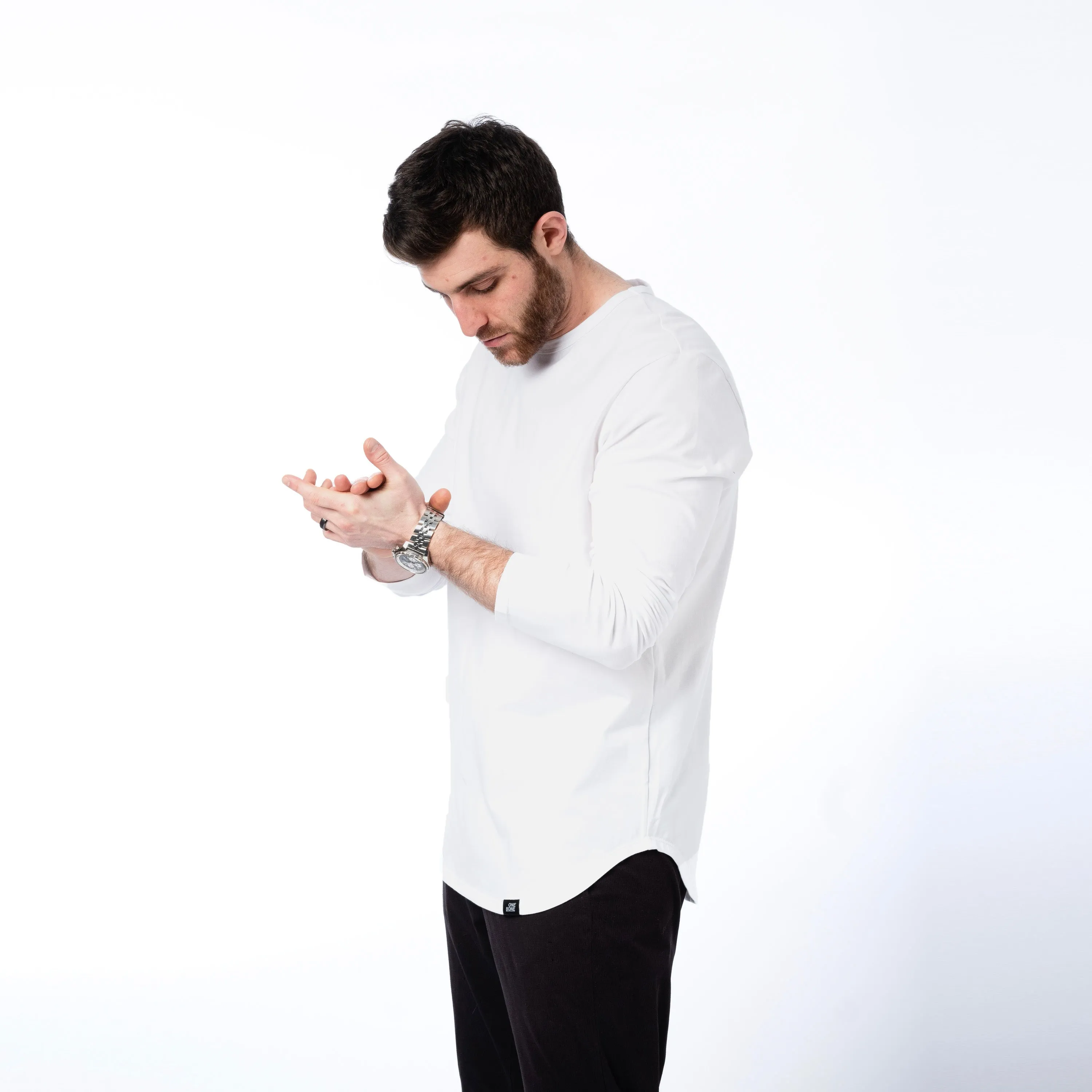 L/S Scoop - White sold by One Bone product image thumbnail 2