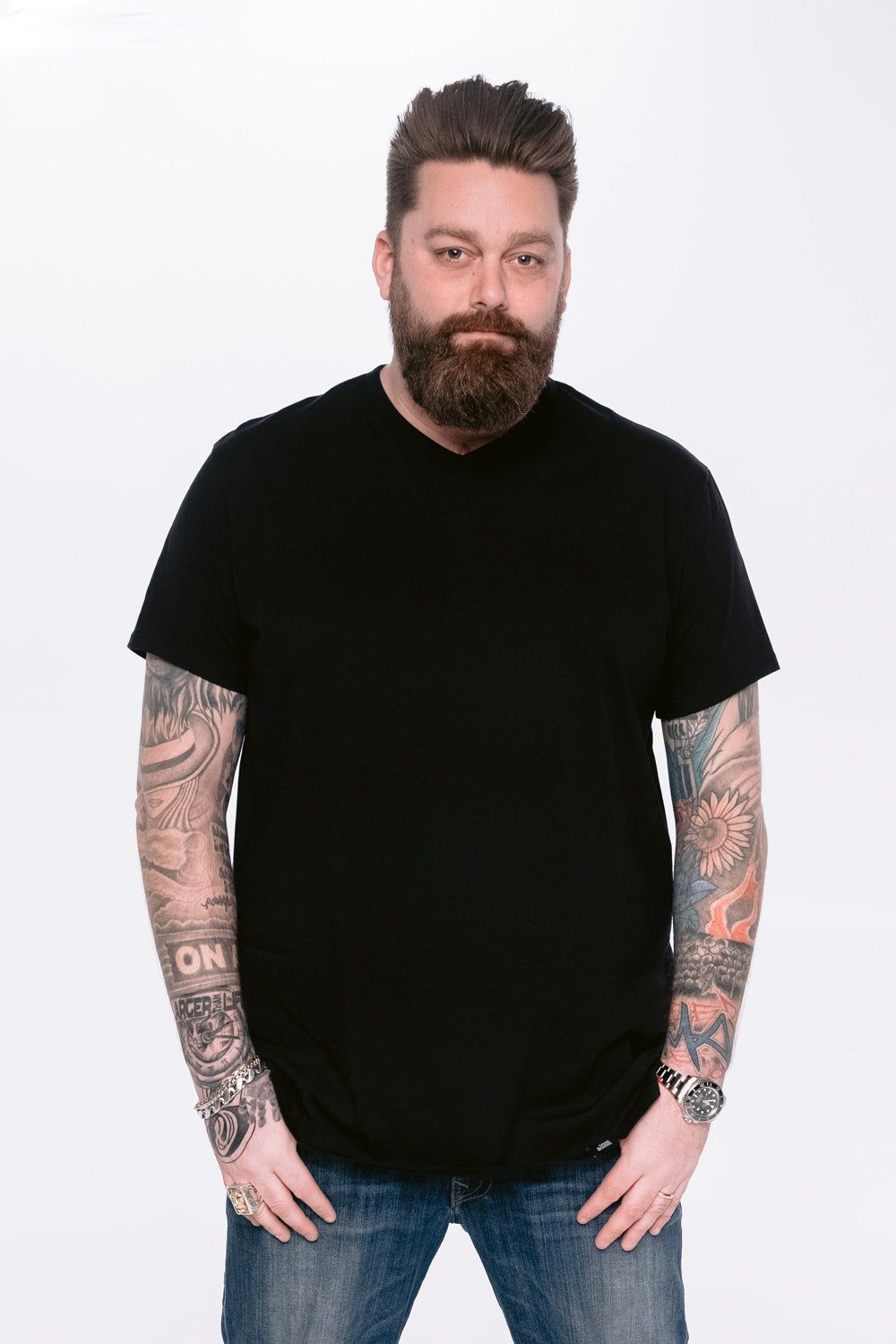 V-Neck Tee 2-Pack - Black sold by One Bone product image thumbnail 4