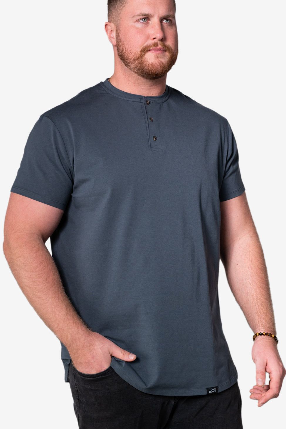 Henley - Stone Blue sold by One Bone product image thumbnail 4