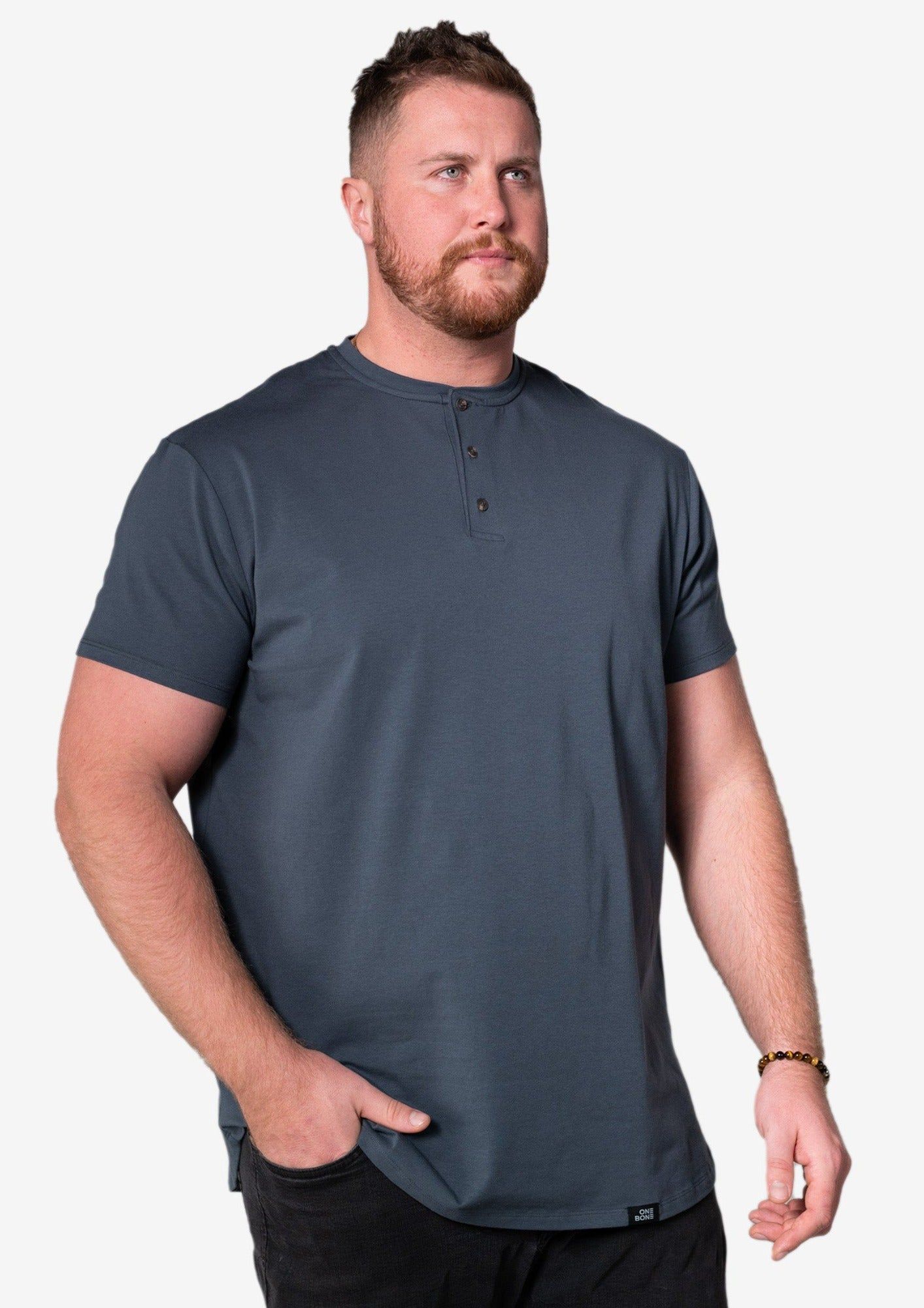 Henley - Stone Blue sold by One Bone