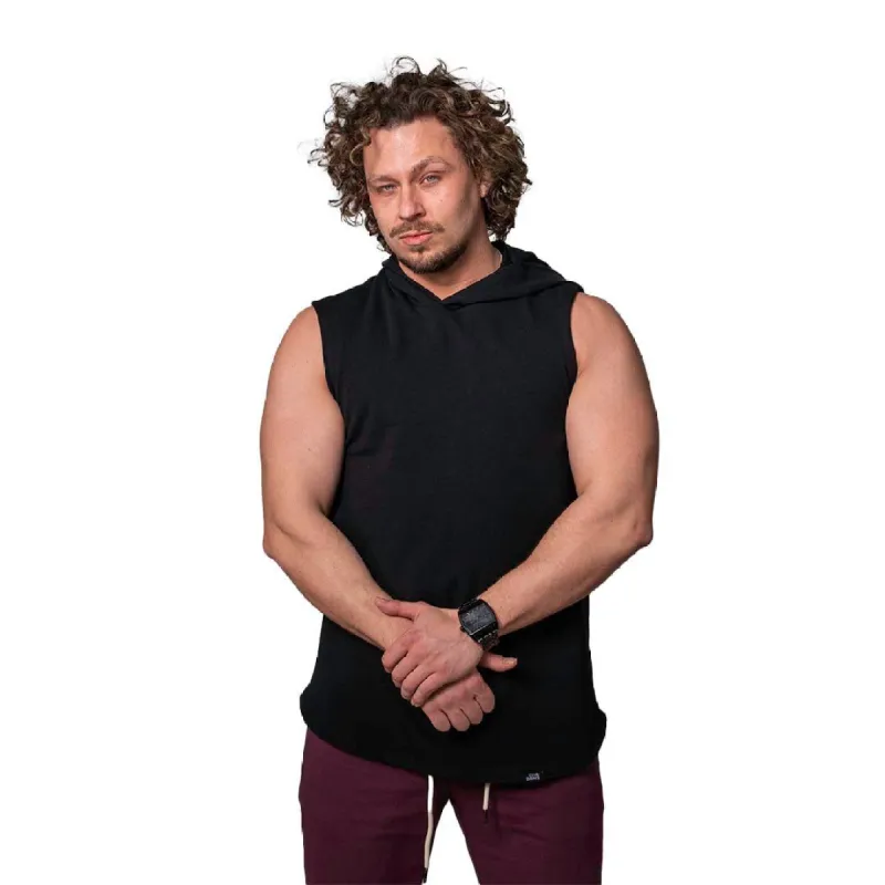 Sam - Cut-off Hoodie - Black sold by One Bone