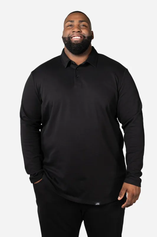 Polo - Long Sleeve - Black sold by One Bone