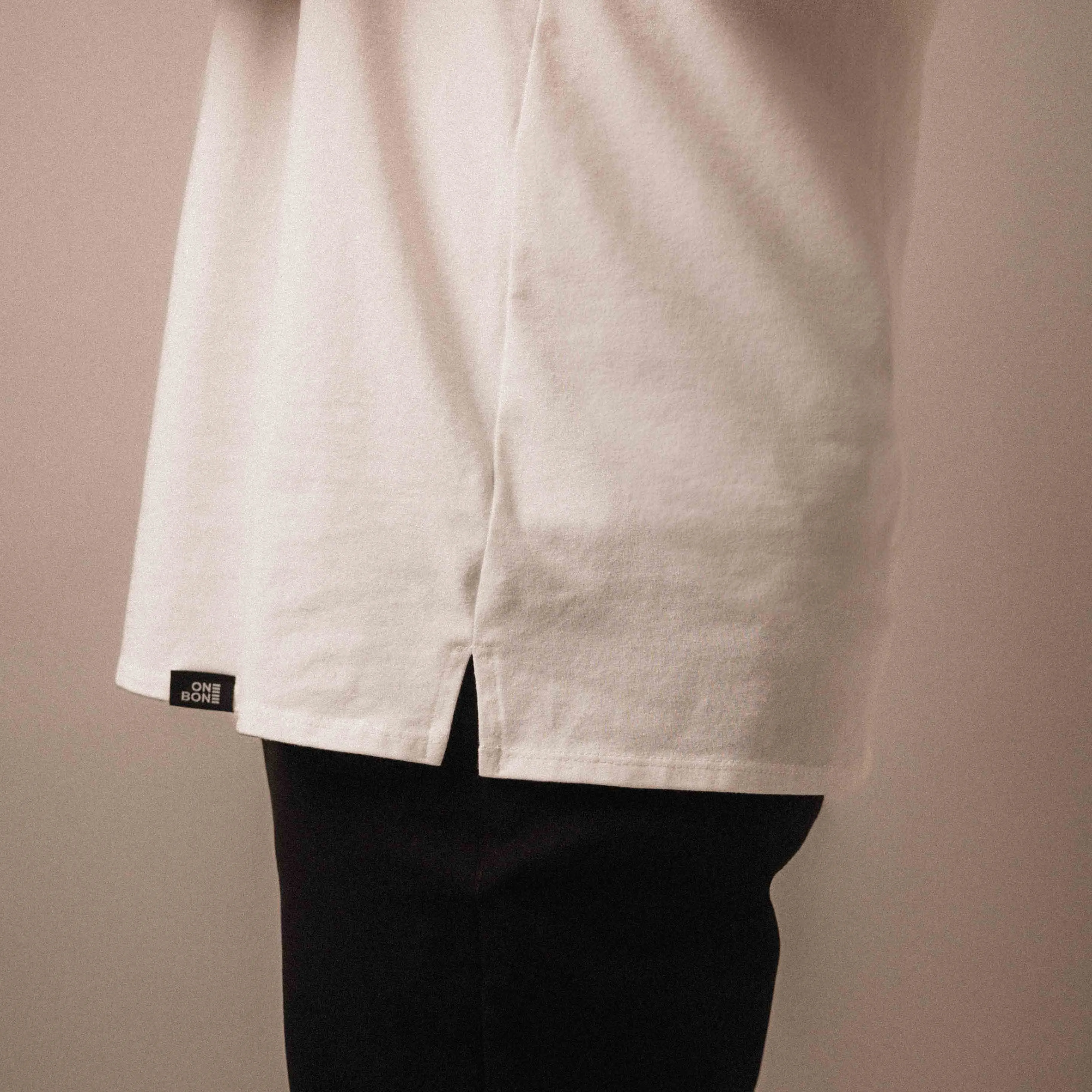 Split Hem Cotton 95/5 - White sold by One Bone product image thumbnail 2