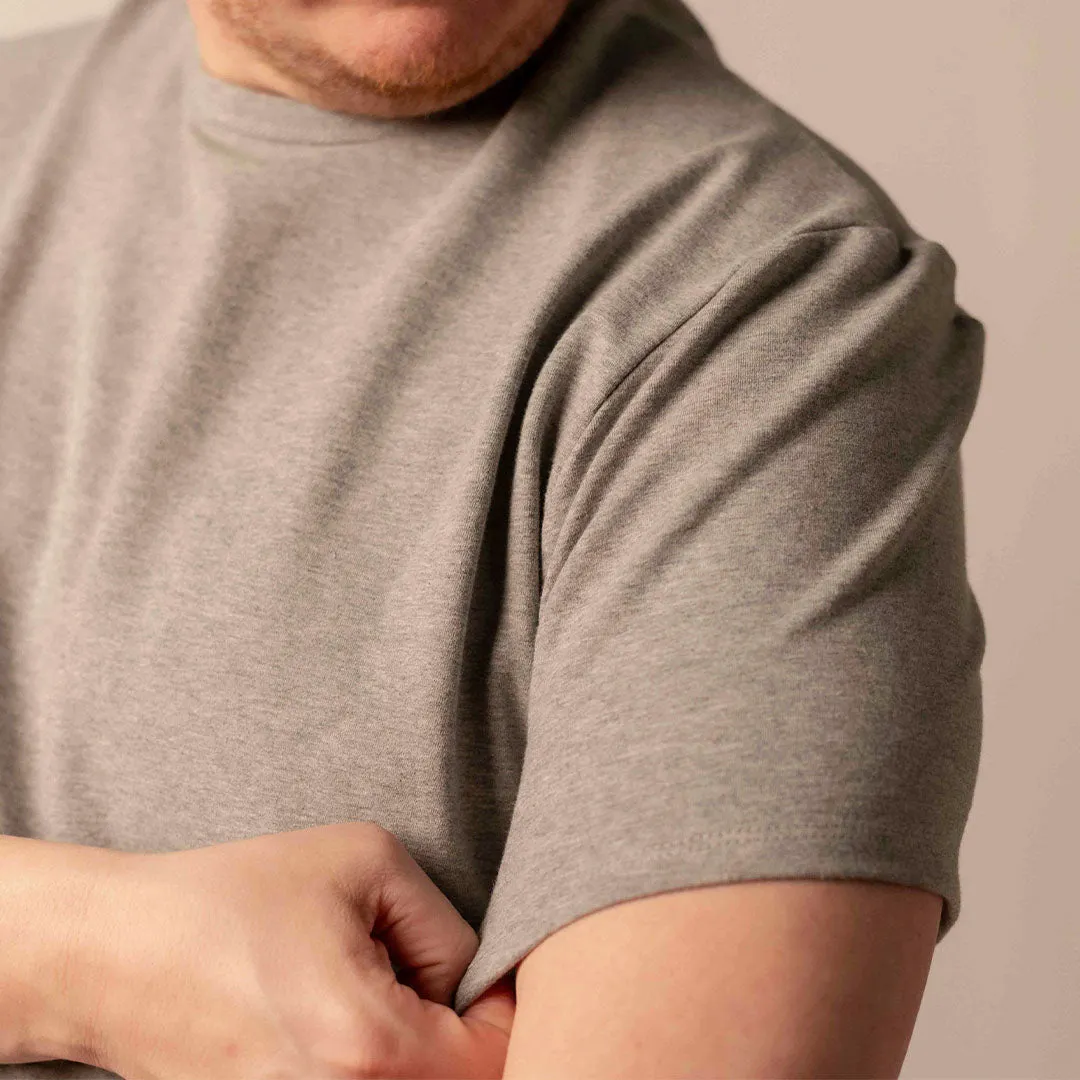 Split Hem French Terry Tee - Grey Mix sold by One Bone product image thumbnail 3