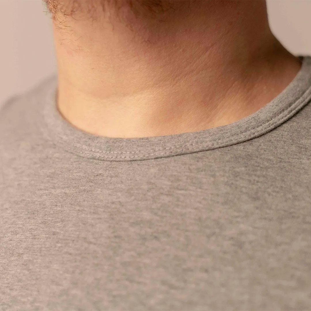 Split Hem French Terry Tee - Grey Mix sold by One Bone product image thumbnail 4