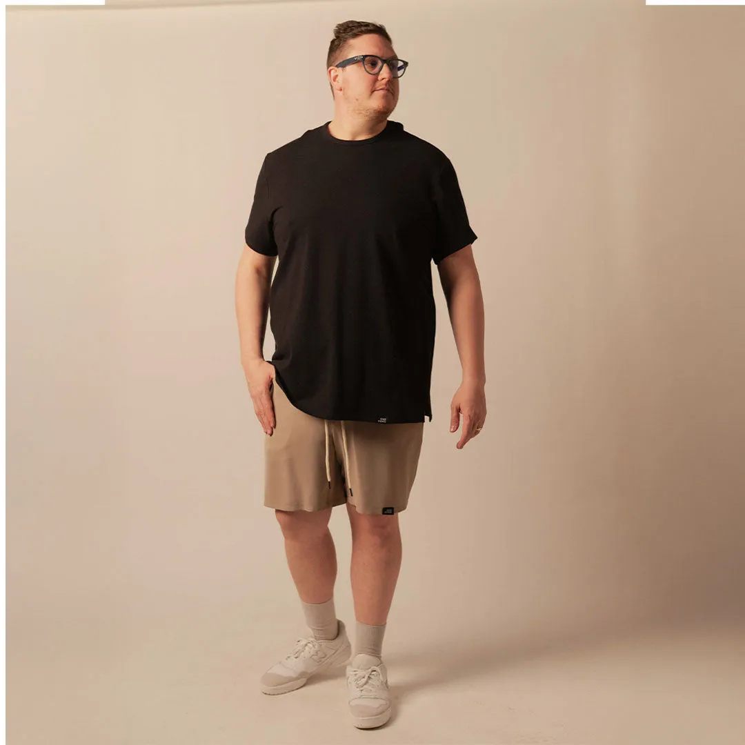 Split Hem French Terry Tee - Black sold by One Bone product image thumbnail 5