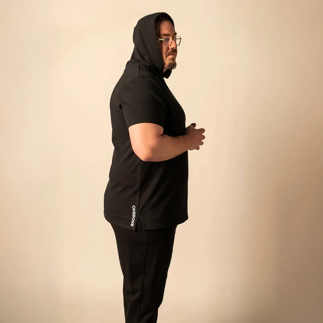 Short Sleeve Hoodie - Black sold by One Bone product image thumbnail 4