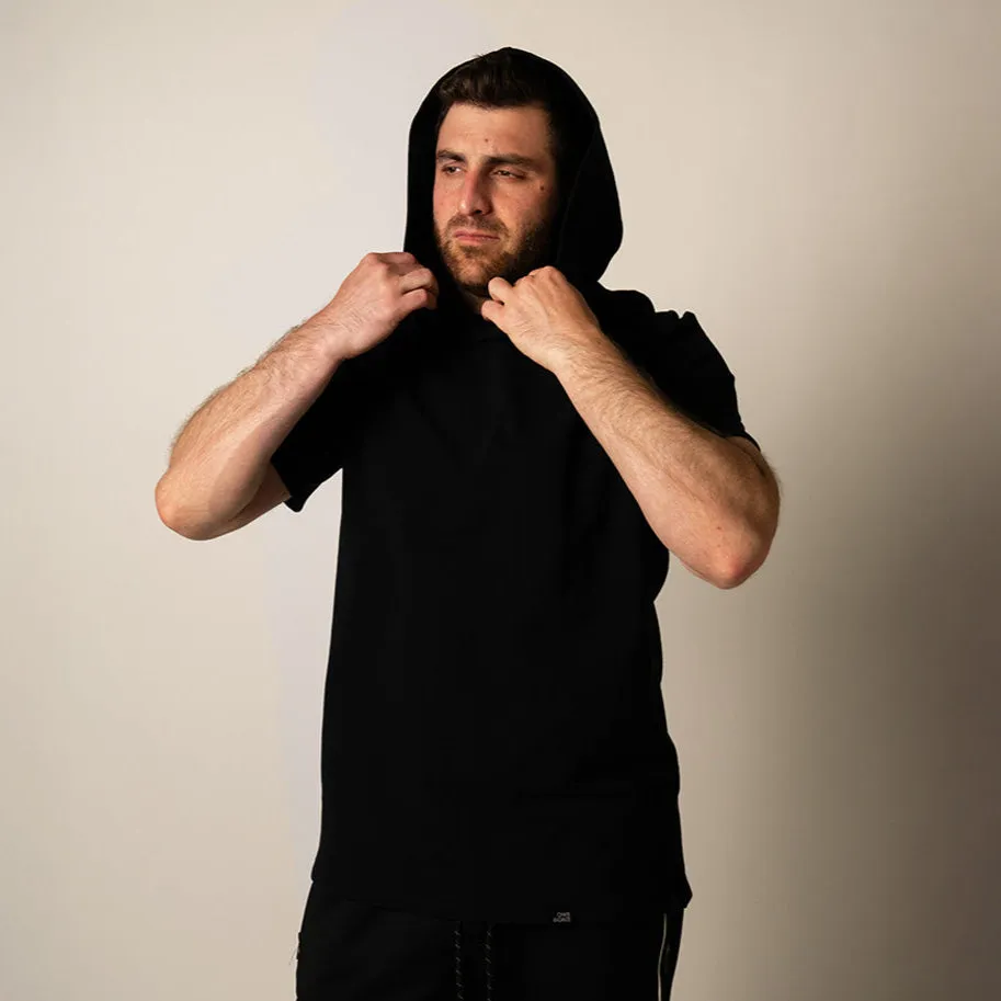 Short Sleeve Hoodie - Black sold by One Bone