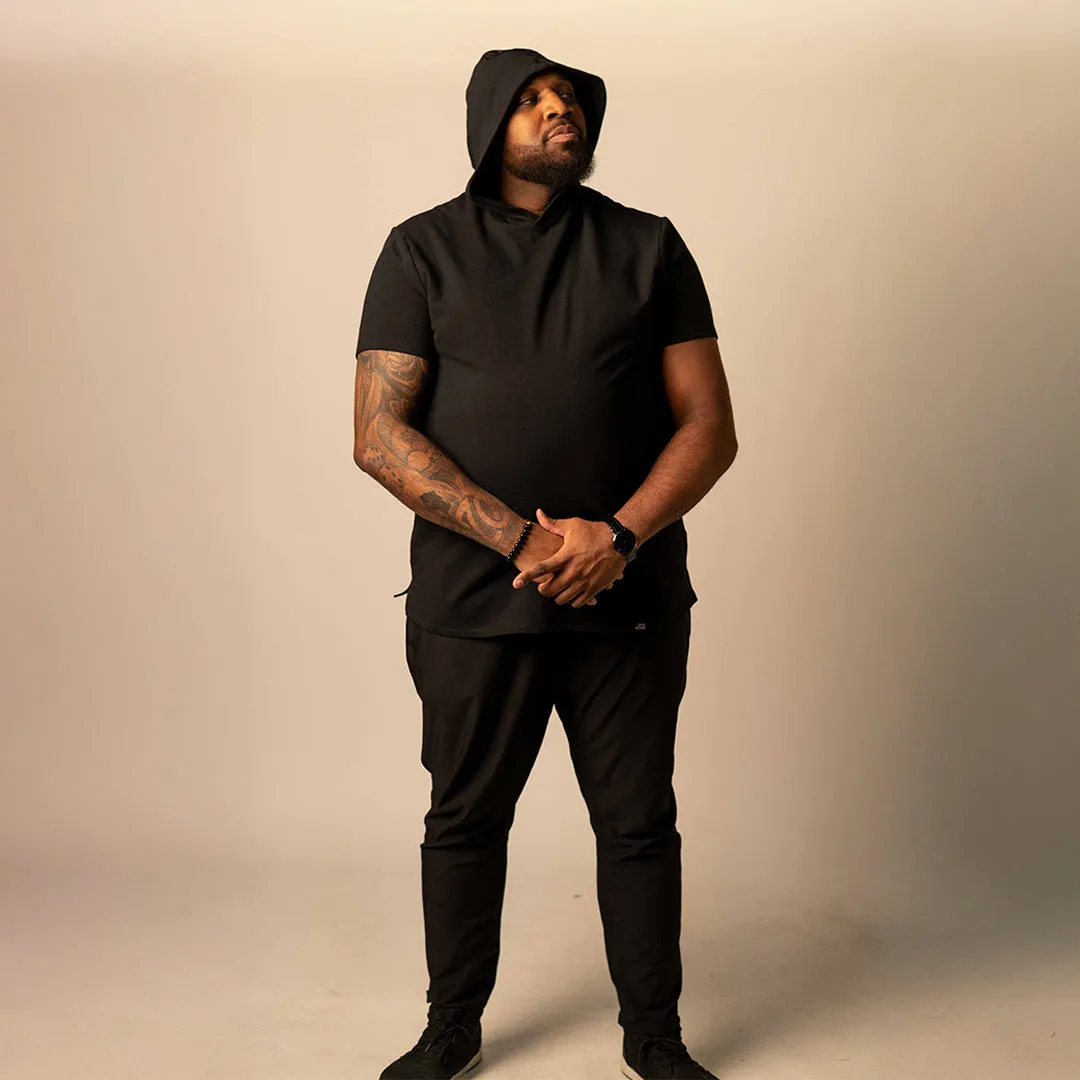 Short Sleeve Hoodie - Black sold by One Bone product image thumbnail 3