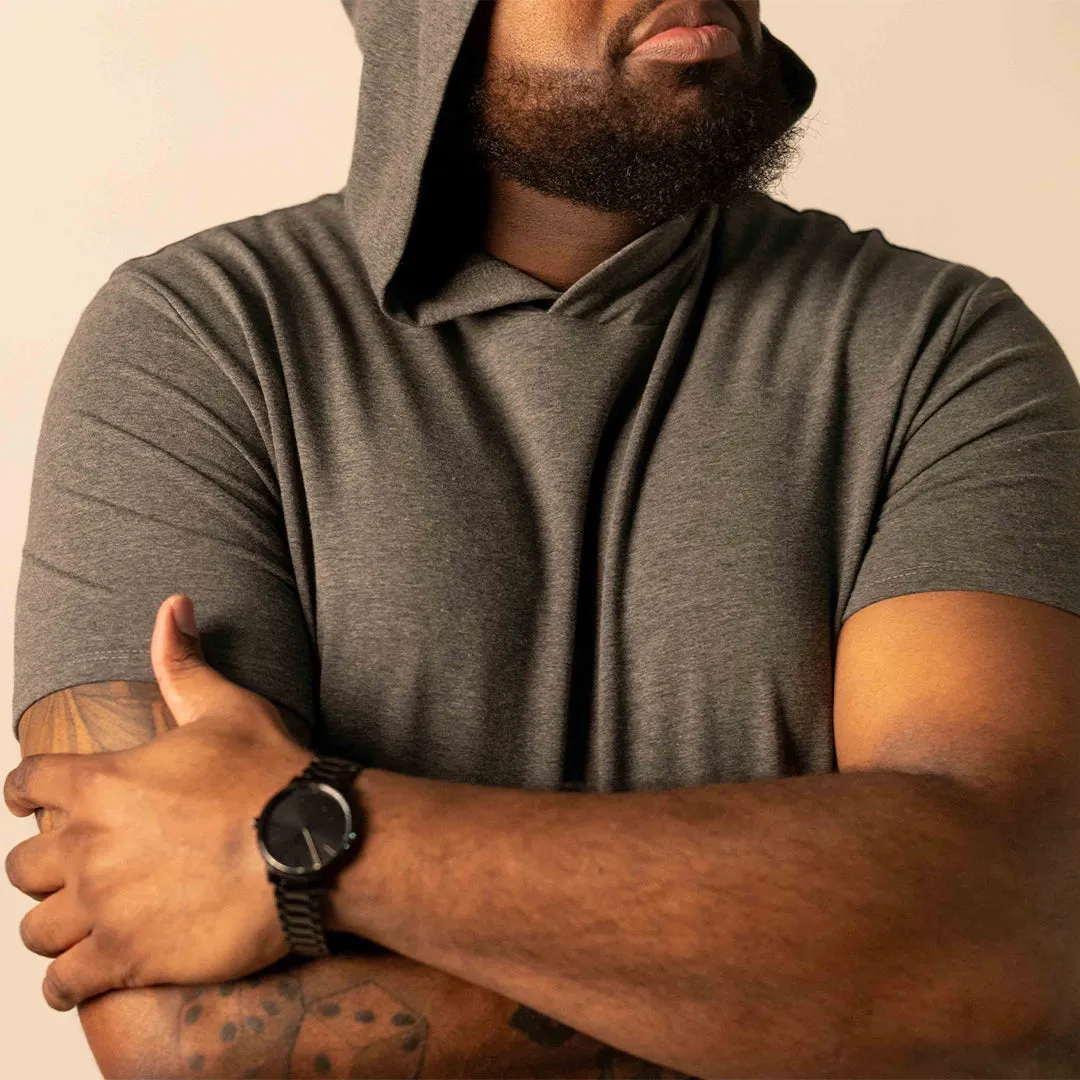 Short Sleeve Hoodie - Charcoal sold by One Bone product image thumbnail 3