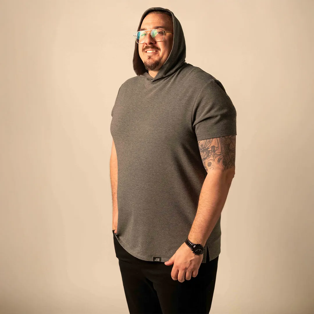 Short Sleeve Hoodie - Charcoal sold by One Bone