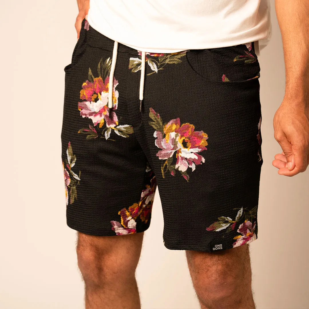 Floral Yacht Short - Black sold by One Bone