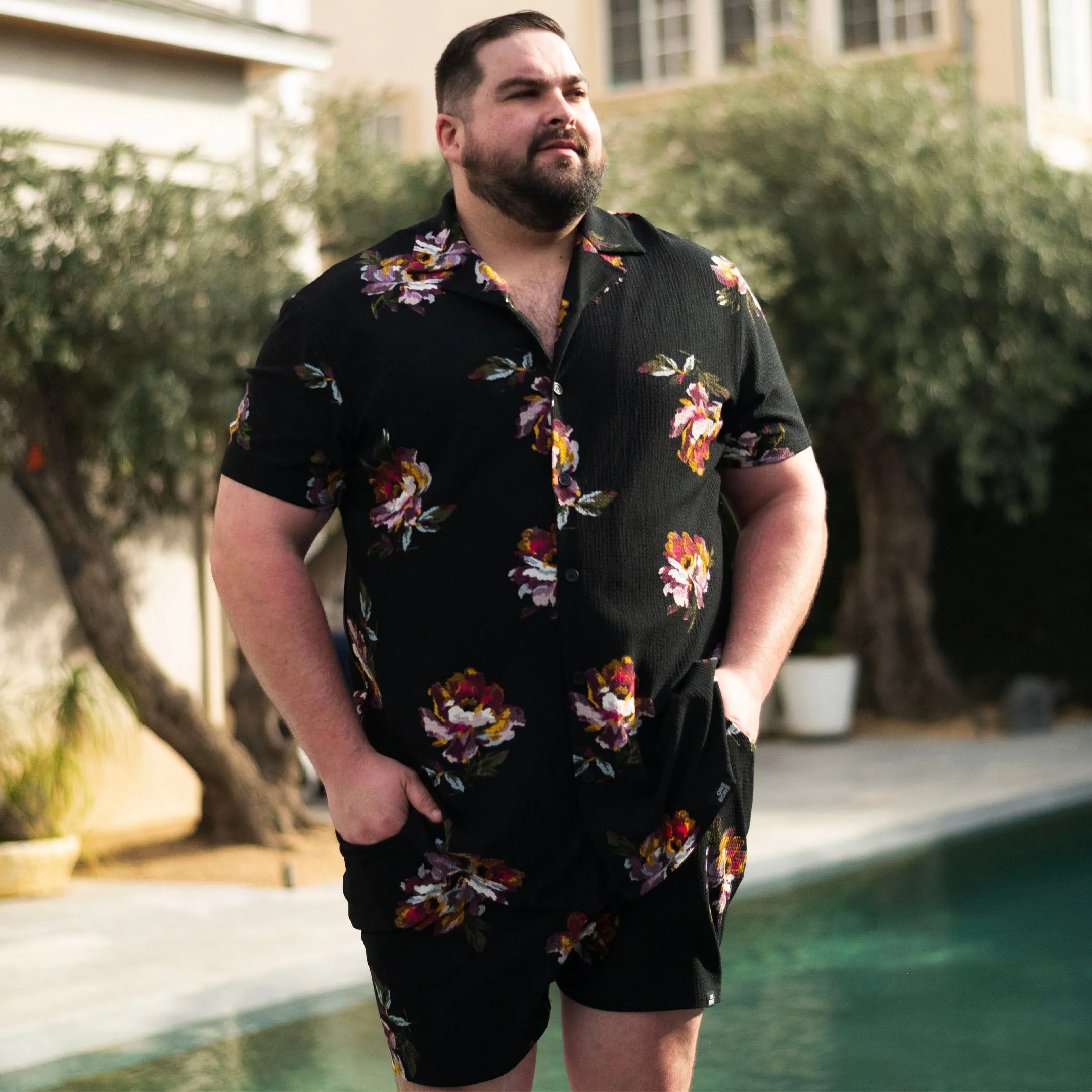 Floral Yacht Short - Black sold by One Bone product image thumbnail 2