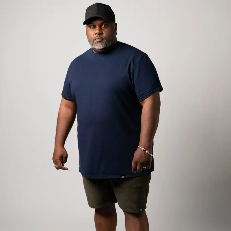 Split Hem Cotton 95/5 - Navy sold by One Bone