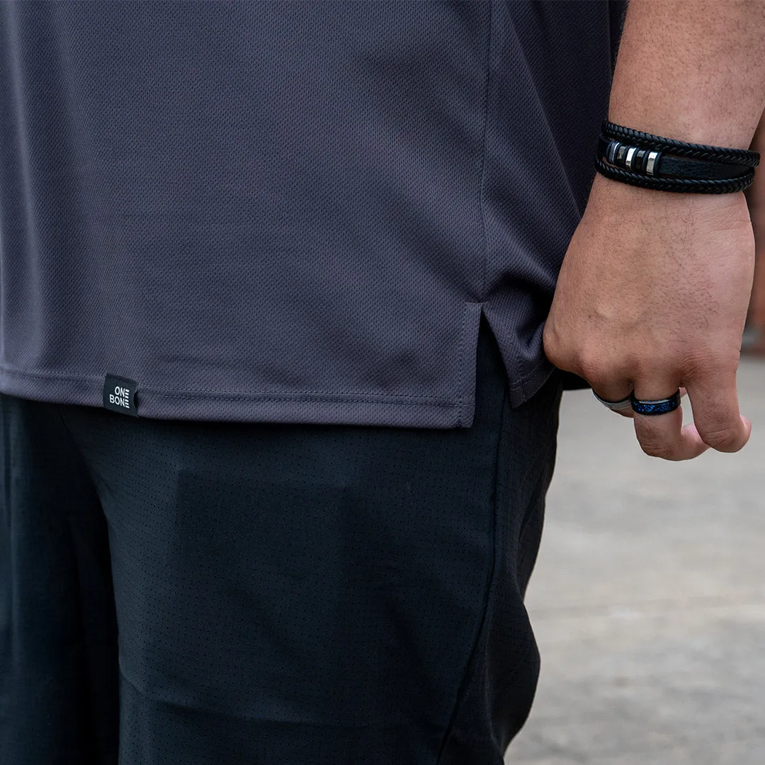 Split Hem Everywear Tee - Dark Grey sold by One Bone