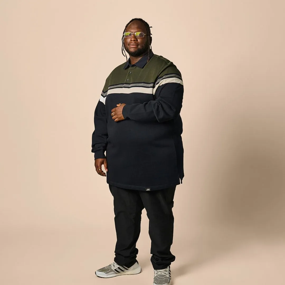 Knit Long Sleeve Polo - Green/Navy sold by One Bone product image thumbnail 2