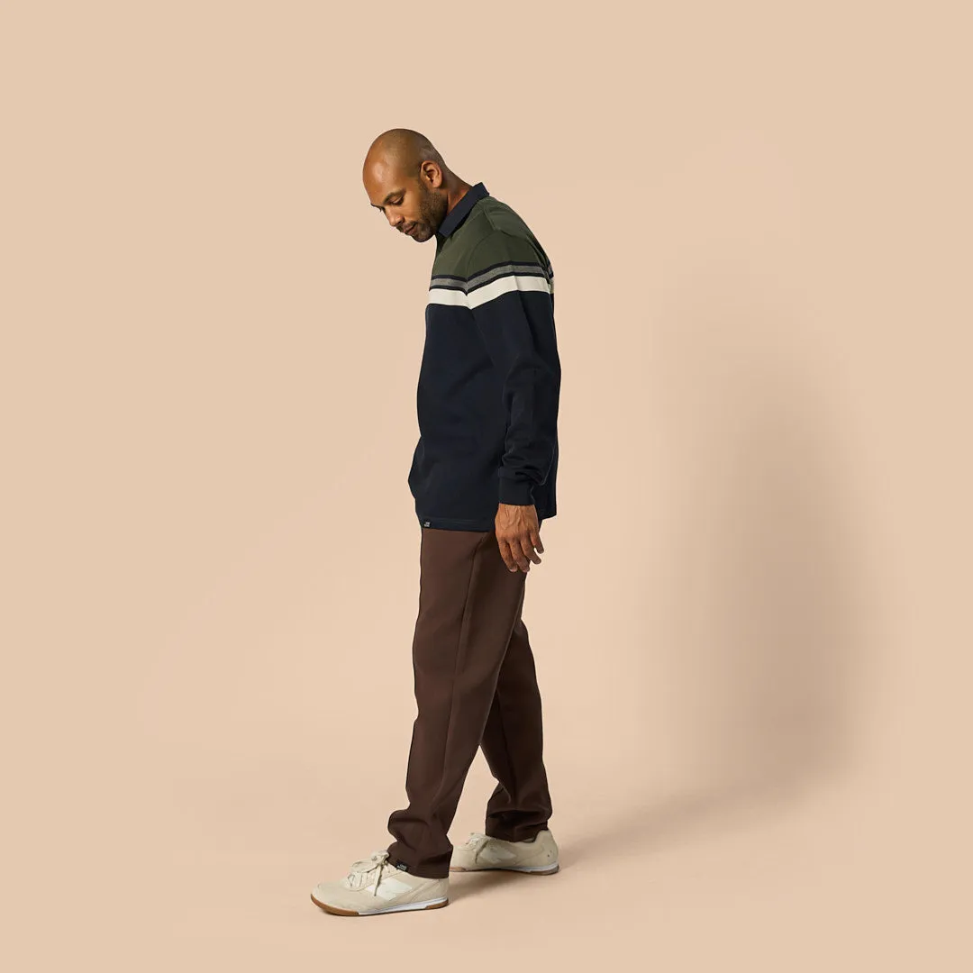 Knit Long Sleeve Polo - Green/Navy sold by One Bone product image thumbnail 4