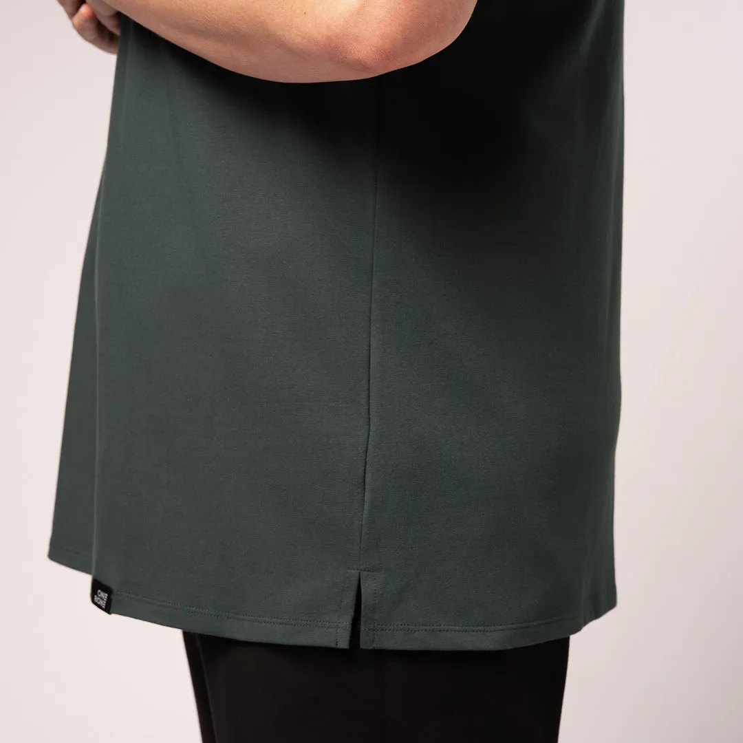 Split Hem Cotton 95/5 - Carbon Green sold by One Bone product image thumbnail 2