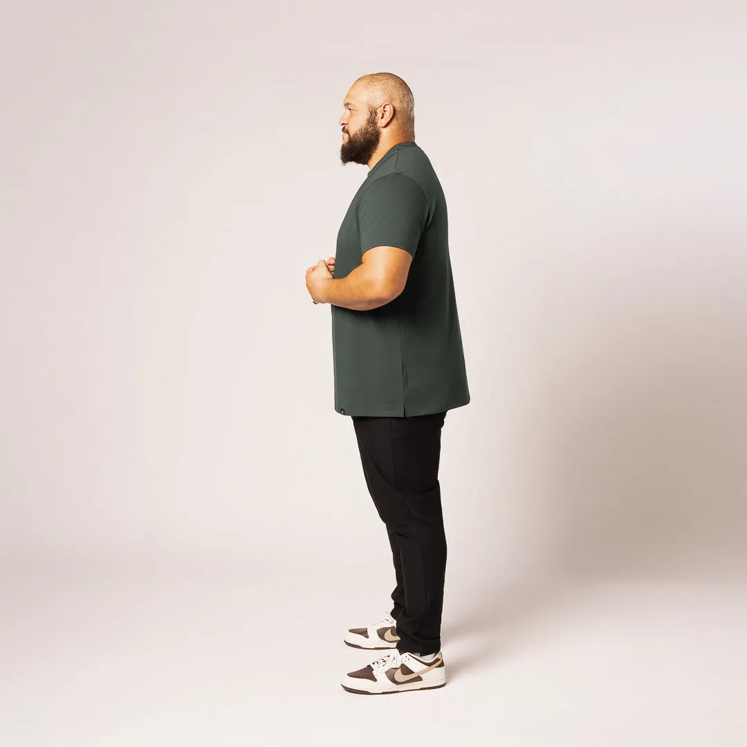 Split Hem Cotton 95/5 - Carbon Green sold by One Bone product image thumbnail 3