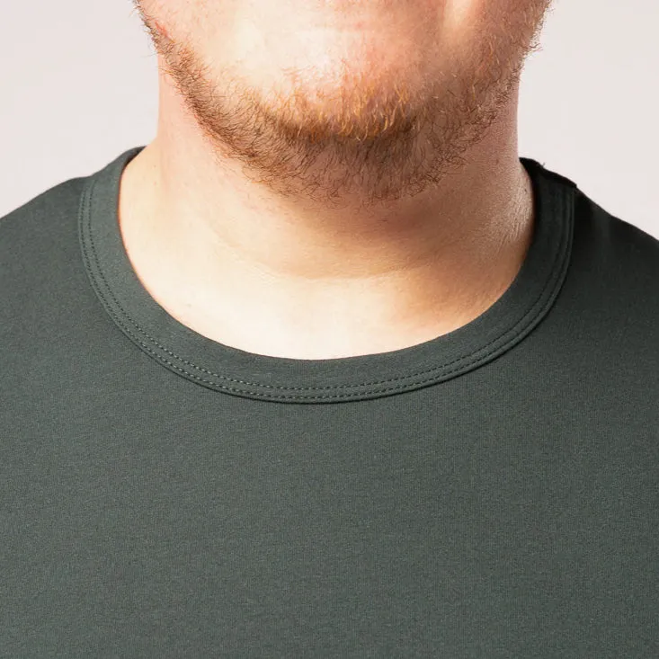 Split Hem Cotton 95/5 - Carbon Green sold by One Bone product image thumbnail 4