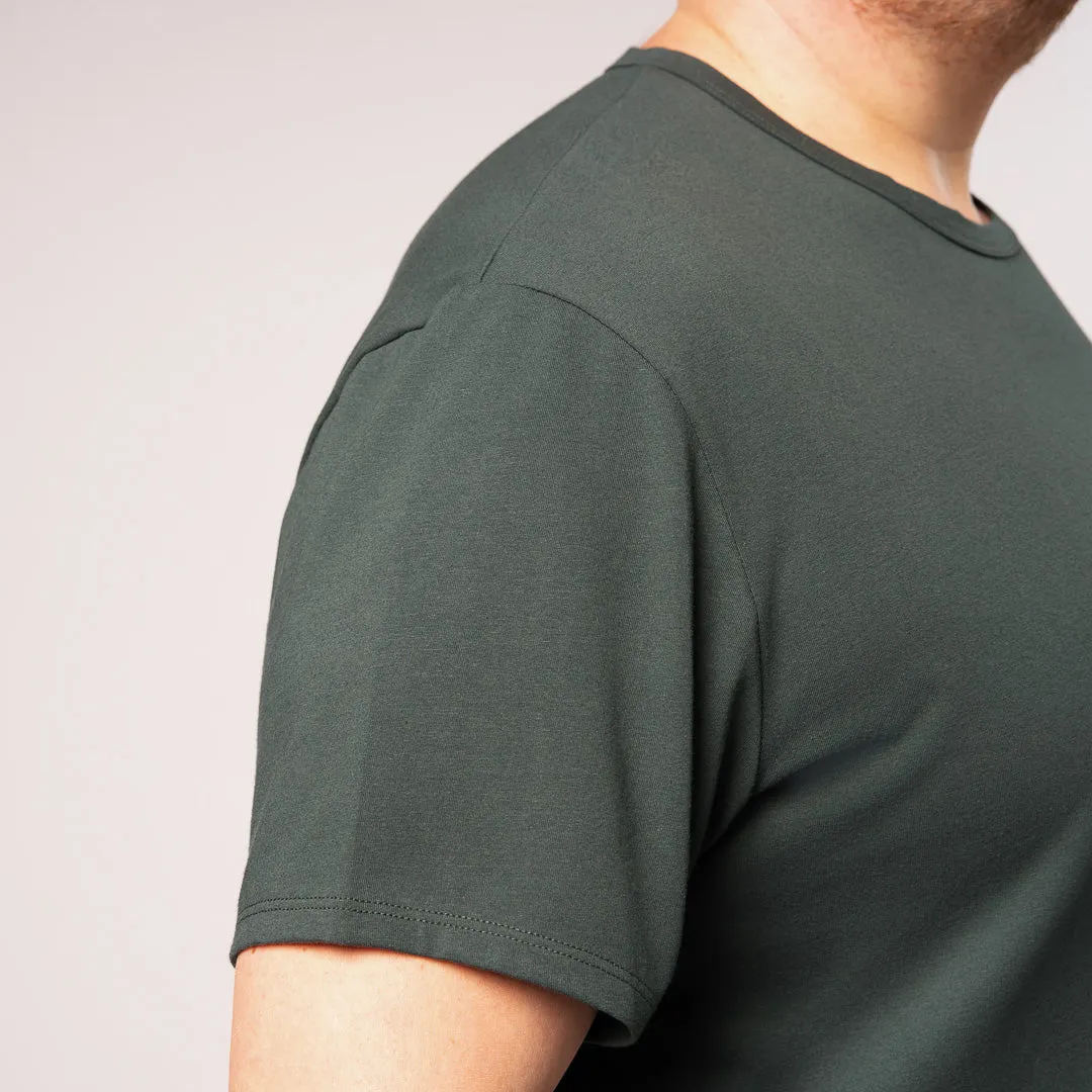 Split Hem Cotton 95/5 - Carbon Green sold by One Bone product image thumbnail 5